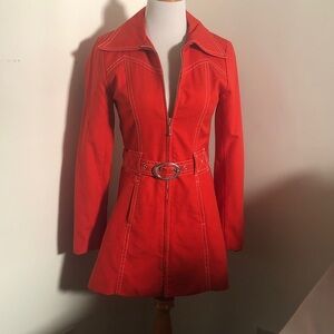 Women's Red Trench Coat